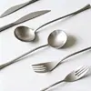 Conjunto de talheres ocidentais vintage desgastado 304 transfronteiriço, faca de bife, faca e garfo de sobremesa, colher de café