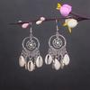 Aretes Turquesa Bohemios Europeos y Americanos Retro Búho Geométricos Atrapasueños Pluma Borla Aretes Mujeres