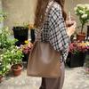 Bolsa Saco 2026 Versão Coreana Ins Nova Bolsa Tote Retrô Bolsa Transversal Feminina Simples de Ombro Único Grande Capacidade Bolsa Feminina