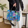 Nueva Moda Estilo Noreste Flor Grande Bolso de Mujer 2025 Primavera Nuevo Alto Valor de Color Gran Capacidad Bolso Tote para Viajar