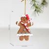 2026 Nuevo Colgante de Hombre de Jengibre Navideño Decoración para Habitación del Hogar Árbol de Navidad Colgante de Resina de Papá Noel
