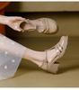 Nuevas Sandalias Romanas de Verano para Mujer con Tacón Alto Estilo Jaula de Cerdo Simples Caladas Zapatos de Verano 2024 Versátiles Elegantes para Mujer