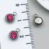 Accesorios para Joyería DIY de Piedra Satélite Incrustada de Diamantes de Acero Inoxidable, Exclusivamente para Ventas Transfronterizas, Pulseras, Collares y Colgantes Coloridos de Piedras de Nacimiento