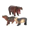 Conjunto de 2 Peças de Figuras Realistas de Hipopótamo Miniaturas de PVC de Hipopótamo Animal para Crianças Brinquedo Educativo Decorações 288 cm Perfeito para Aprender