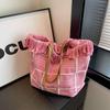Bolsa Tote de Lona de Alta Qualidade com Franjas de Grande Capacidade para o Dia a Dia Feminina 2023 Nova Moda Tendência Bolsa de Lona Portátil Bolsa de Ombro