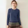 Suéter de Cachemira para Mujer Otoño/Invierno 2026 con Hombro Raglán y Cuello Redondo, Diseño Versátil, Tejido de Lana