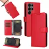 Adecuado para Samsung S26 Patrón Lichi Modelo de Tres Tarjetas S25 Edge/X Funda 7Pro Funda de Cuero para Teléfono con Ranura para Tarjeta