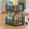 Caja de almacenamiento de libros para aulas de estudiantes de secundaria, caja de libros con ruedas, estante de almacenamiento de bolsas de libros móvil, carrito de libros para estudiantes