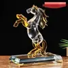 Estatueta de Cavalo de Cristal Sala de Estar Escritório Decoração de Armário de Vinho Sucesso na Carreira Casa Empresa Inauguração Presente