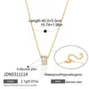 Collar Colgante Jieding de Acero de Titanio y Circonita, Accesorio de Cadena para Clavícula de Lujo Ligero Nicho, Joyería Transfronteriza Europea y Americana al por Mayor, No se Desvanece