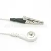 Cable de Fisioterapia con Hebilla Macho de Electrodo Personalizado de 4.0 mm, Cable de Hebilla de Electrodo a Pinza de Cocodrilo, Cable de Pinza de Cocodrilo