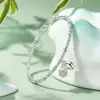 Pulseira Duas Vidas de Alegria para Mulheres Prata Esterlina S925 Conjunto Luxo Leve Nicho Pulseira de Cinco Flores Presente de Dia dos Namorados Aniversário para Namorada