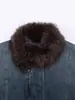 Moda Femenina Versátil de Otoño e Invierno 2025 Nueva, Europea y Americana Transfronteriza, Chaqueta Bomber de Mezclilla con Solapa de Manga Larga para Mujer