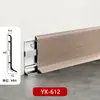 Fivela de Rodapé de Liga de Alumínio Metal Madeira Grão Rodapé Ultra-Fino Doméstico 6cm Extremamente Estreito Espessado Normcore Impermeável