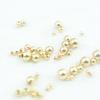 Cuentas Chapadas en Oro Real de 18k Cuentas Sueltas Color Cobre Puro Brillo que Conserva el Color Cuentas Redondas Cuentas Espaciadoras Cuentas de Transferencia para Manualidades Hechas a Mano