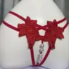 Bragas Sexis de Encaje Calado Talla Grande con Perlas y Masajeador, Tanga de Encaje Atractivo, Panties Elásticos Apasionados Qqny Sexy
