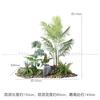 Combinación de Paisaje de Plantas Verdes Artificiales para Decoración de Escaleras Interiores, Plantas en Maceta, Plantas Simuladas, Palma Areca, Platanero de Viajero, Árboles Artificiales