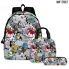 Juego Transfronterizo Nuevo 3D Forsaken Gubby Set de Tres Piezas de Mochila Escolar Impresa, Estuche y Bolso de Hombro