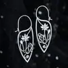 Pendientes de Flor Cortada con Diamantes Estilo Antiguo para Mujer Elegantes Pendientes de Vid de Loto Elegantes Estación Independiente Venta Caliente