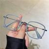 Gafas anti luz azul para mujer aro de metal montura grande adelgazantes protección contra radiación gafas lisas montura de gafas negra fabricante de monturas
