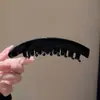 Grampo de Cabelo Estampa de Leopardo para Mulheres Verão 2025 Novo Presilha Vertical para Cabelo para Rabo de Cavalo Alto Presilha Banana Acessório de Cabelo na Parte de Trás da Cabeça