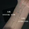 Pulsera de Plata de Ley S925 con Trébol de Cuatro Hojas Incrustado de Diamantes, Estilo Nuevo, Súper Brillante, Estrellado, Lujo Ligero, Gama Alta, Sencillo, Compacto, Estilo Versátil