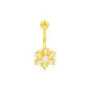 Gebe Moda de Diseño Transfronterizo Europeo y Americano Flor Pequeña Anillo para Ombligo Piercing Clavo para Ombligo Joyería para Piercing de Ombligo