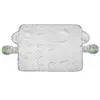 Cubierta de Nieve para Coche, Cubierta de Protección contra la Nieve, Cubierta Parcial para Coche, Cubierta con Correa de Invierno Antihielo, Escudo de Nieve, Cubierta de Parabrisas de Coche Engrosada de Doble Capa