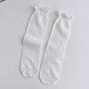 Calcetines de Malla Finos de Verano con Encaje de Oreja de Madera Blanca Calcetines de Tubo Medio Calcetines JK de Chica Dulce Japonesa