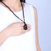 Cristal Alcohol Arcoíris Ojo de Obsidiana Cristal Colgante Zorro Cristal Colgante Collar para Mujer Colgante Obsidiana Dorada Joyería de Cristal