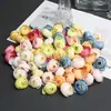 Cabeças de flores de botão de chá artificiais para artesanato DIY, acessórios de cabelo, corsages, decorações de chapéu, paredes de flores de casamento, flores artificiais no atacado