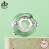 Avale Primavera Trébol de Cuatro Hojas Cuentas de Vidrio Pulsera DIY Pulsera de Cuentas Accesorios de Plata de Ley S925 Accesorios de Joyería
