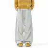 Pantalones largos casuales nuevos de otoño, pantalones de trabajo rectos holgados para hombre, pantalones paracaídas versátiles de secado rápido, blancos de moda