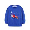 Nova Moletom Infantil de Outono Europeu e Americano Halloween Moletom para Meninas Desenho Bordado Gola Redonda Moletom Infantil de Manga Longa