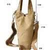 Portavasos Cruzado Bolso de Lona para Taza Portátil Funda Protectora de Almacenamiento para Termo Correa Ligera de Mano Bolsa para Niños
