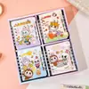 Caderno de Desenho Cartoon Labu 100K 60 Folhas Espiral Foil Dourado Páginas para Colorir Etiqueta de Estudante Caderno Planejador Diário