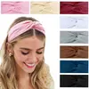 Diadema elástica cruzada de una sola capa europea y americana, unisex, adecuada para yoga y deportes, absorbente de sudor, elegante y versátil