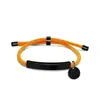 Pulseira Personalizada Logo de Publicidade Transfronteiriça Personalizado Multicolorida Pequena Redonda Arco-Íris Presente de Feriado Aço Titânio Gravação Pulseira Trançada