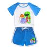 Traje de verano para niños y niñas de Banban garden 2023 nuevo conjunto de dos piezas para niños de dibujos animados de algodón de manga corta y pantalones cortos delgados