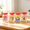 Novos acessórios de resina DIY, potes de armazenamento miniatura realistas, com tampas que abrem, disponíveis em 4 cores para decoração de cenas e figuras de resina