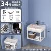 Lavabo simple con combinación de gabinete, mini lavabo de pared, lavabo para baño de apartamento pequeño, inodoro, balcón, cerámica