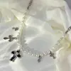 Colar de Pérolas de Luxo para Mulheres, Design Simples de Nicho, Estilo Doce e Cool Sexy, Moderno, Leve e Luxuoso, Versátil Colar de Corrente para Clavícula