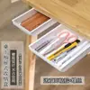 Caja con Cajón Oculto Caja de Almacenamiento Debajo del Escritorio Caja de Papelería para Escritorio de Estudiante Oficina Almacenamiento Adhesivo Caja para Dinero en Efectivo y Tarjetas de Identificación