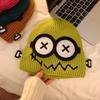 Sombrero de lana tejido lindo divertido para mujer otoño e invierno cálido caricatura cálido a prueba de frío protección para las orejas sombrero estudiante bolsa sombrero para la cabeza
