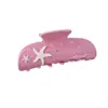 Yhj Accesorios para el Cabello Nuevo Pinza para el Cabello de Estrella de Mar Azul y Rosa, Estilo Fresco para Mujeres, Pinza de Acetato, Pinza de Garra de Alta Gama para Peinar el Cabello, Pinza de Tiburón