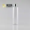 250ml ml hombro plano plástico PET tapa de rosca anodizada botella para aceite esencial hidratante botella de muestra para envase secundario de emulsión