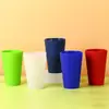 Venta Caliente en Amazon Taza de Silicona de 480ml Color Mixto Copa de Vino Tinto de Silicona Resistente a Caídas Copa de Cerveza de Goma Suave Taza de Agua Portátil