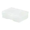 Caja de Almacenamiento de Escritorio de Plástico Transparente PP 2 Compartimentos 4 Compartimentos 6 Compartimentos Botón Transparente Caja de Embalaje para Accesorios de Pesca Tornillos Joyería