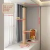 Árbol para Gatos con Asiento en Ventana, Casa para Gatos, Árbol para Gatos, Todo en Uno, Adecuado para Apartamentos Pequeños, Rascador para Gatos tipo Cápsula Espacial, Villa para Gatos