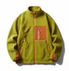 Chamarra unisex con cremallera, cálida, forrada de polar, funcional y de moda para exteriores, con bolsillos de parche 13561